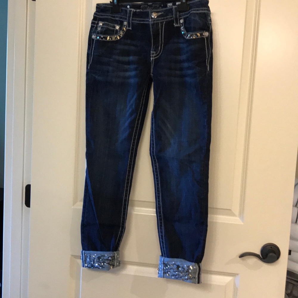 Miss Me cuffed skinny jeans